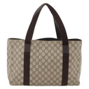 GUCCI GG Supreme Tote Bag PVC Beige 141624 Auth bs34230-3