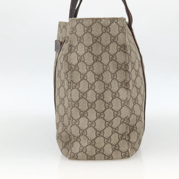 GUCCI GG Supreme Tote Bag PVC Beige 141624 Auth bs34230