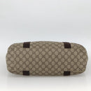 GUCCI GG Supreme Tote Bag PVC Beige 141624 Auth bs34230-9