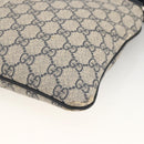 GUCCI GG Supreme Shoulder Bag PVC Navy Silver 201538 Auth bs34231-15