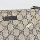 GUCCI GG Supreme Shoulder Bag PVC Navy Silver 201538 Auth bs34231-10