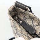 GUCCI GG Supreme Shoulder Bag PVC Navy Silver 201538 Auth bs34231-17