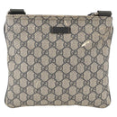 GUCCI GG Supreme Shoulder Bag PVC Navy Silver 201538 Auth bs34231-13