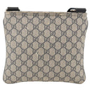 GUCCI GG Supreme Shoulder Bag PVC Navy Silver 201538 Auth bs34231-2