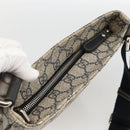 GUCCI GG Supreme Shoulder Bag PVC Navy Silver 201538 Auth bs34231-6