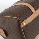 CELINE Macadam Canvas Hand Bag PVC Leather Brown Gold Auth bs34232-14