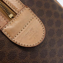 CELINE Macadam Canvas Hand Bag PVC Leather Brown Gold Auth bs34232-12