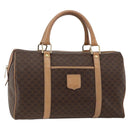 CELINE Macadam Canvas Hand Bag PVC Leather Brown Gold Auth bs34232-1