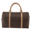 CELINE Macadam Canvas Hand Bag PVC Leather Brown Gold Auth bs34232-2