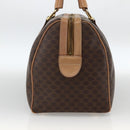 CELINE Macadam Canvas Hand Bag PVC Leather Brown Gold Auth bs34232-4