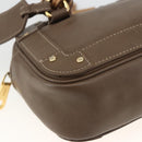 Chloe Clutch Bag Leather Brown Gold Auth bs34233-14