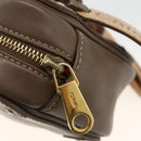 Chloe Clutch Bag Leather Brown Gold Auth bs34233-9