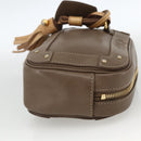 Chloe Clutch Bag Leather Brown Gold Auth bs34233-4