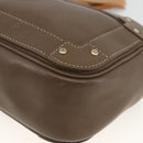 Chloe Clutch Bag Leather Brown Gold Auth bs34233-8