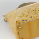 CHANEL Shoulder Bag Patent Leather Yellow Gold CC Auth bs34234-11
