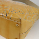 CHANEL Shoulder Bag Patent Leather Yellow Gold CC Auth bs34234-12