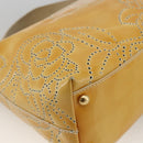 CHANEL Shoulder Bag Patent Leather Yellow Gold CC Auth bs34234-13