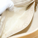 CHANEL Shoulder Bag Patent Leather Yellow Gold CC Auth bs34234-22