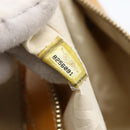 CHANEL Shoulder Bag Patent Leather Yellow Gold CC Auth bs34234-23