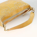 CHANEL Shoulder Bag Patent Leather Yellow Gold CC Auth bs34234-7
