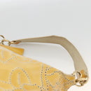 CHANEL Shoulder Bag Patent Leather Yellow Gold CC Auth bs34234-8
