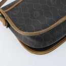 Christian Dior Honeycomb Canvas Shoulder Bag PVC Black Gold Auth bs34235-16