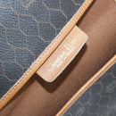 Christian Dior Honeycomb Canvas Shoulder Bag PVC Black Gold Auth bs34235-11