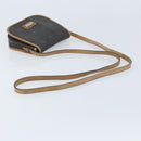 Christian Dior Honeycomb Canvas Shoulder Bag PVC Black Gold Auth bs34235-7