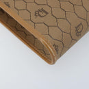 Christian Dior Honeycomb Canvas Shoulder Bag PVC Brown Gold Auth bs34236-11
