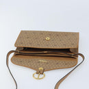 Christian Dior Honeycomb Canvas Shoulder Bag PVC Brown Gold Auth bs34236-15