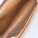 Christian Dior Honeycomb Canvas Shoulder Bag PVC Brown Gold Auth bs34236-17
