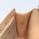 Christian Dior Honeycomb Canvas Shoulder Bag PVC Brown Gold Auth bs34236-19