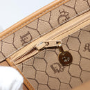 Christian Dior Honeycomb Canvas Shoulder Bag PVC Brown Gold Auth bs34236-20