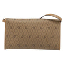 Christian Dior Honeycomb Canvas Shoulder Bag PVC Brown Gold Auth bs34236-3