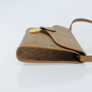 Christian Dior Honeycomb Canvas Shoulder Bag PVC Brown Gold Auth bs34236-4