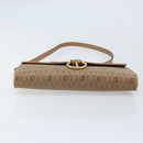 Christian Dior Honeycomb Canvas Shoulder Bag PVC Brown Gold Auth bs34236-9