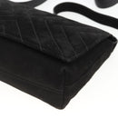 Salvatore Ferragamo Shoulder Bag Suede Black Gold Auth bs34238-9