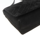 Salvatore Ferragamo Shoulder Bag Suede Black Gold Auth bs34238-14