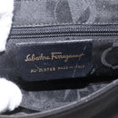 Salvatore Ferragamo Shoulder Bag Suede Black Gold Auth bs34238-12