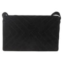 Salvatore Ferragamo Shoulder Bag Suede Black Gold Auth bs34238-13