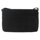 Salvatore Ferragamo Shoulder Bag Suede Black Gold Auth bs34238-2