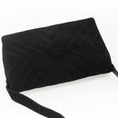 Salvatore Ferragamo Shoulder Bag Suede Black Gold Auth bs34238-6