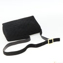 Salvatore Ferragamo Shoulder Bag Suede Black Gold Auth bs34238-7