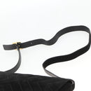 Salvatore Ferragamo Shoulder Bag Suede Black Gold Auth bs34238-8