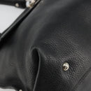 Salvatore Ferragamo Gancini Hand Bag Leather Black Silver Auth bs34239-14