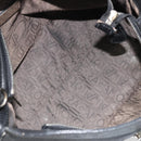 Salvatore Ferragamo Gancini Hand Bag Leather Black Silver Auth bs34239-11