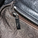 Salvatore Ferragamo Gancini Hand Bag Leather Black Silver Auth bs34239-23