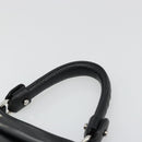Salvatore Ferragamo Gancini Hand Bag Leather Black Silver Auth bs34239-8