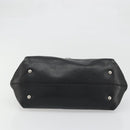 Salvatore Ferragamo Gancini Hand Bag Leather Black Silver Auth bs34239-5