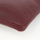 Chloe Clutch Bag Leather Bordeaux Gold Auth bs34240A-11